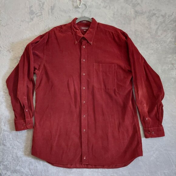 Vintage Nordstrom corduroy shirt mens XXL button down cotton hipster dad career - Picture 14 of 16